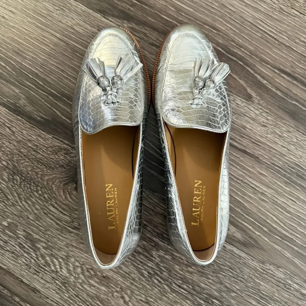 Lauren Ralph Lauren Women's Brindy Silver Loafer